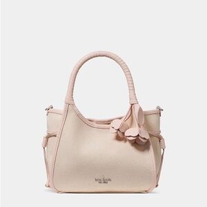 ♠️kate spade Stash Canvas Floral Small Carryall Crossbody Bag, Pearl Pink Multi